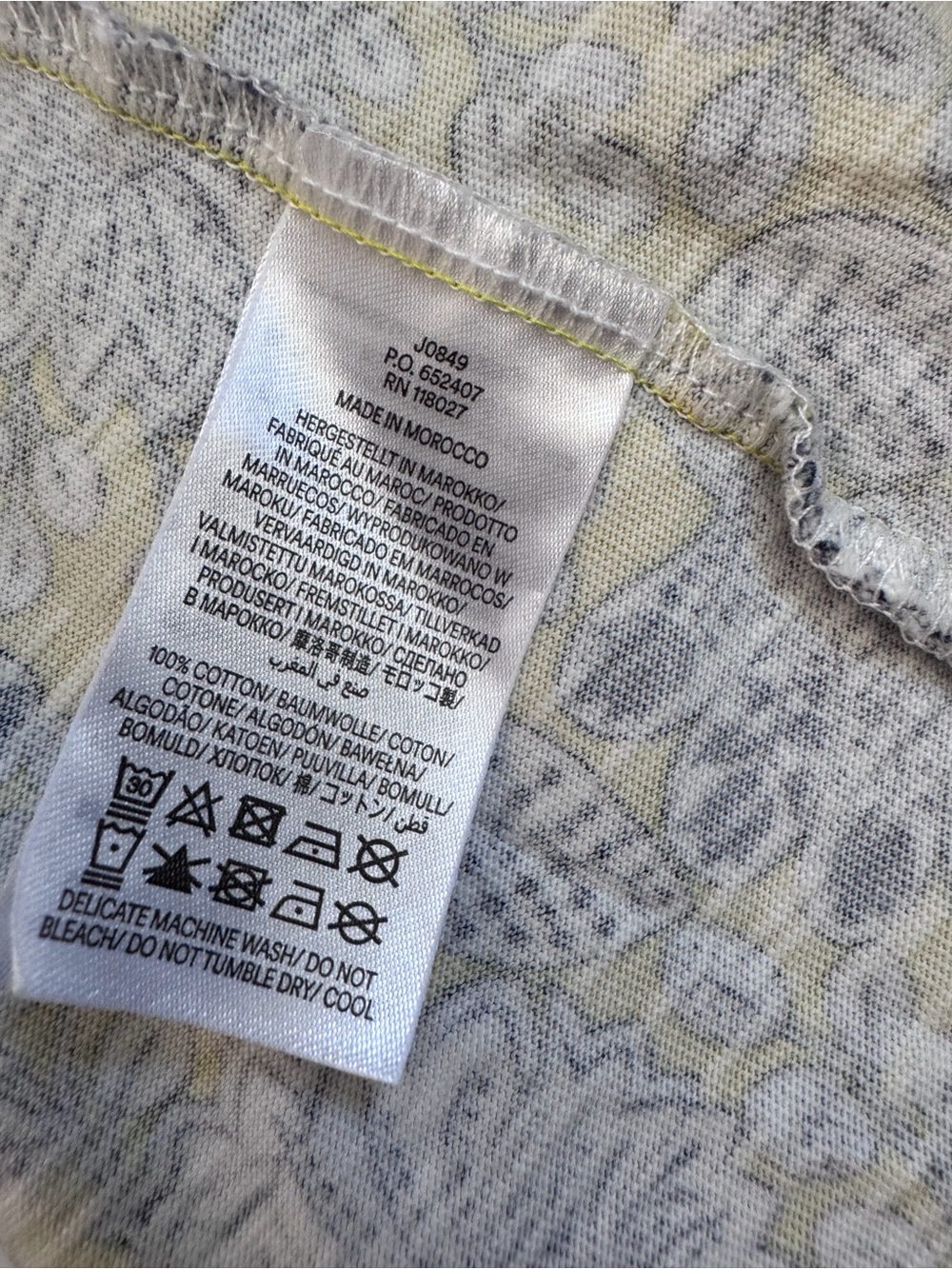 * Boden Yellow and navy print casual dress - Picture 4 of 4